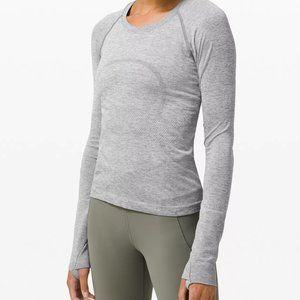 Swiftly Tech Long Sleeve Shirt Slate/White